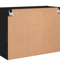 TV-Wandschrank mit LED-Leuchten Schwarz 78,5x30x60,5 cm