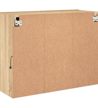 TV-Wandschrank mit LED-Leuchten Sonoma-Eiche 78,5x30x60,5 cm