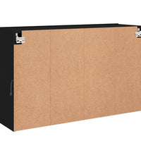 TV-Wandschrank mit LED-Leuchten Schwarz 98,5x30x60,5 cm