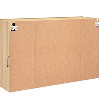 TV-Wandschrank mit LED-Leuchten Sonoma-Eiche 98,5x30x60,5 cm