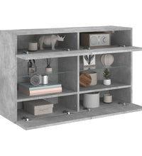 TV-Wandschrank mit LED-Leuchten Betongrau 98,5x30x60,5 cm