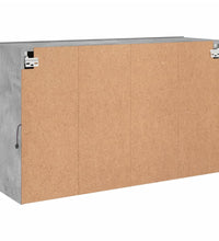 TV-Wandschrank mit LED-Leuchten Betongrau 98,5x30x60,5 cm