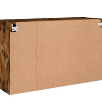 TV-Wandschrank mit LED-Leuchten Räuchereiche 98,5x30x60,5 cm