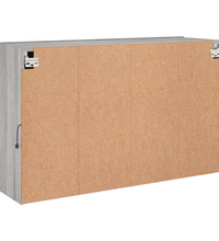 TV-Wandschrank mit LED-Leuchten Grau Sonoma 98,5x30x60,5 cm