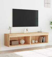 TV-Schränke mit LED-Leuchten 2 Stk. Sonoma-Eiche 60x30x30 cm