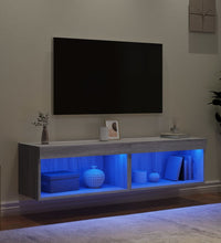 TV-Schränke mit LED-Leuchten 2 Stk. Grau Sonoma 60x30x30 cm