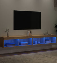 TV-Schränke mit LED-Leuchten 2 Stk. Sonoma-Eiche 100x30x30 cm