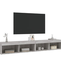 TV-Schränke mit LED-Leuchten 2 Stk. Grau Sonoma 100x30x30 cm