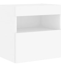 TV-Wandschrank mit LED-Leuchten Weiß 40x30x40 cm