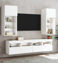 TV-Wandschrank mit LED-Leuchten Weiß 40x30x40 cm