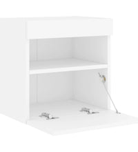 TV-Wandschrank mit LED-Leuchten Weiß 40x30x40 cm