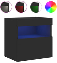 TV-Wandschrank mit LED-Leuchten Schwarz 40x30x40 cm