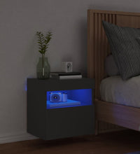 TV-Wandschrank mit LED-Leuchten Schwarz 40x30x40 cm