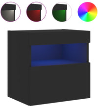 TV-Wandschränke mit LED-Leuchten 2 Stk. Schwarz 40x30x40 cm