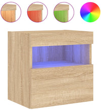 TV-Wandschrank mit LED-Leuchten Sonoma-Eiche 40x30x40 cm