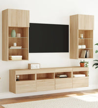 TV-Wandschrank mit LED-Leuchten Sonoma-Eiche 40x30x40 cm