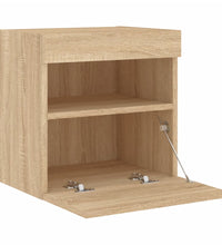 TV-Wandschrank mit LED-Leuchten Sonoma-Eiche 40x30x40 cm