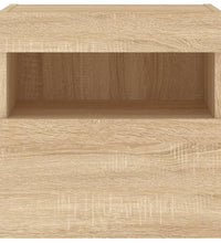 TV-Wandschrank mit LED-Leuchten Sonoma-Eiche 40x30x40 cm