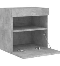 TV-Wandschrank mit LED-Leuchten Betongrau 40x30x40 cm