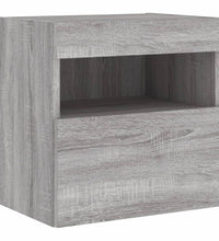 TV-Wandschrank mit LED-Leuchten Grau Sonoma 40x30x40 cm