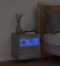 TV-Wandschrank mit LED-Leuchten Grau Sonoma 40x30x40 cm