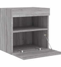 TV-Wandschrank mit LED-Leuchten Grau Sonoma 40x30x40 cm