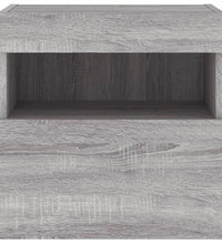 TV-Wandschrank mit LED-Leuchten Grau Sonoma 40x30x40 cm