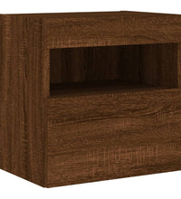 TV-Wandschrank mit LED-Leuchten Braun Eichen-Optik 40x30x40 cm