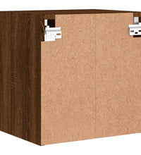 TV-Wandschrank mit LED-Leuchten Braun Eichen-Optik 40x30x40 cm