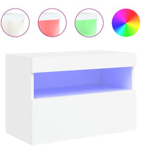 TV-Wandschrank mit LED-Leuchten Weiß 60x30x40 cm