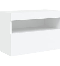 TV-Wandschrank mit LED-Leuchten Weiß 60x30x40 cm