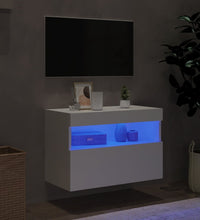 TV-Wandschrank mit LED-Leuchten Weiß 60x30x40 cm