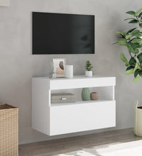 TV-Wandschrank mit LED-Leuchten Weiß 60x30x40 cm