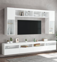 TV-Wandschrank mit LED-Leuchten Weiß 60x30x40 cm