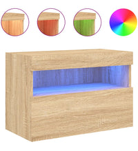 TV-Wandschrank mit LED-Leuchten Sonoma-Eiche 60x30x40 cm