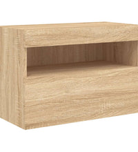 TV-Wandschrank mit LED-Leuchten Sonoma-Eiche 60x30x40 cm