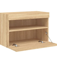 TV-Wandschrank mit LED-Leuchten Sonoma-Eiche 60x30x40 cm