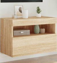 TV-Wandschrank mit LED-Leuchten Sonoma-Eiche 60x30x40 cm