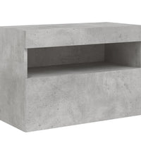 TV-Wandschrank mit LED-Leuchten Betongrau 60x30x40 cm