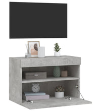 TV-Wandschrank mit LED-Leuchten Betongrau 60x30x40 cm