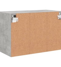 TV-Wandschrank mit LED-Leuchten Betongrau 60x30x40 cm