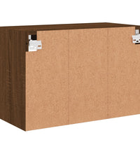 TV-Wandschrank mit LED-Leuchten Braun Eichen-Optik 60x30x40 cm