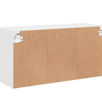 TV-Wandschrank mit LED-Leuchten Weiß 80x30x40 cm