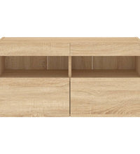 TV-Wandschrank mit LED-Leuchten Sonoma-Eiche 80x30x40 cm