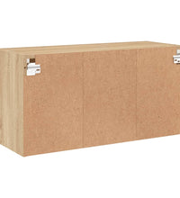 TV-Wandschrank mit LED-Leuchten Sonoma-Eiche 80x30x40 cm