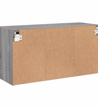 TV-Wandschrank mit LED-Leuchten Grau Sonoma 80x30x40 cm