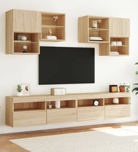 TV-Wandschrank mit LED-Leuchten Sonoma-Eiche 100x30x40 cm