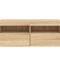 TV-Wandschrank mit LED-Leuchten Sonoma-Eiche 100x30x40 cm