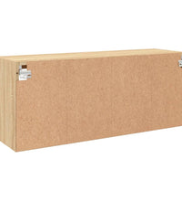 TV-Wandschrank mit LED-Leuchten Sonoma-Eiche 100x30x40 cm