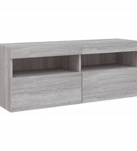 TV-Wandschrank mit LED-Leuchten Grau Sonoma 100x30x40 cm